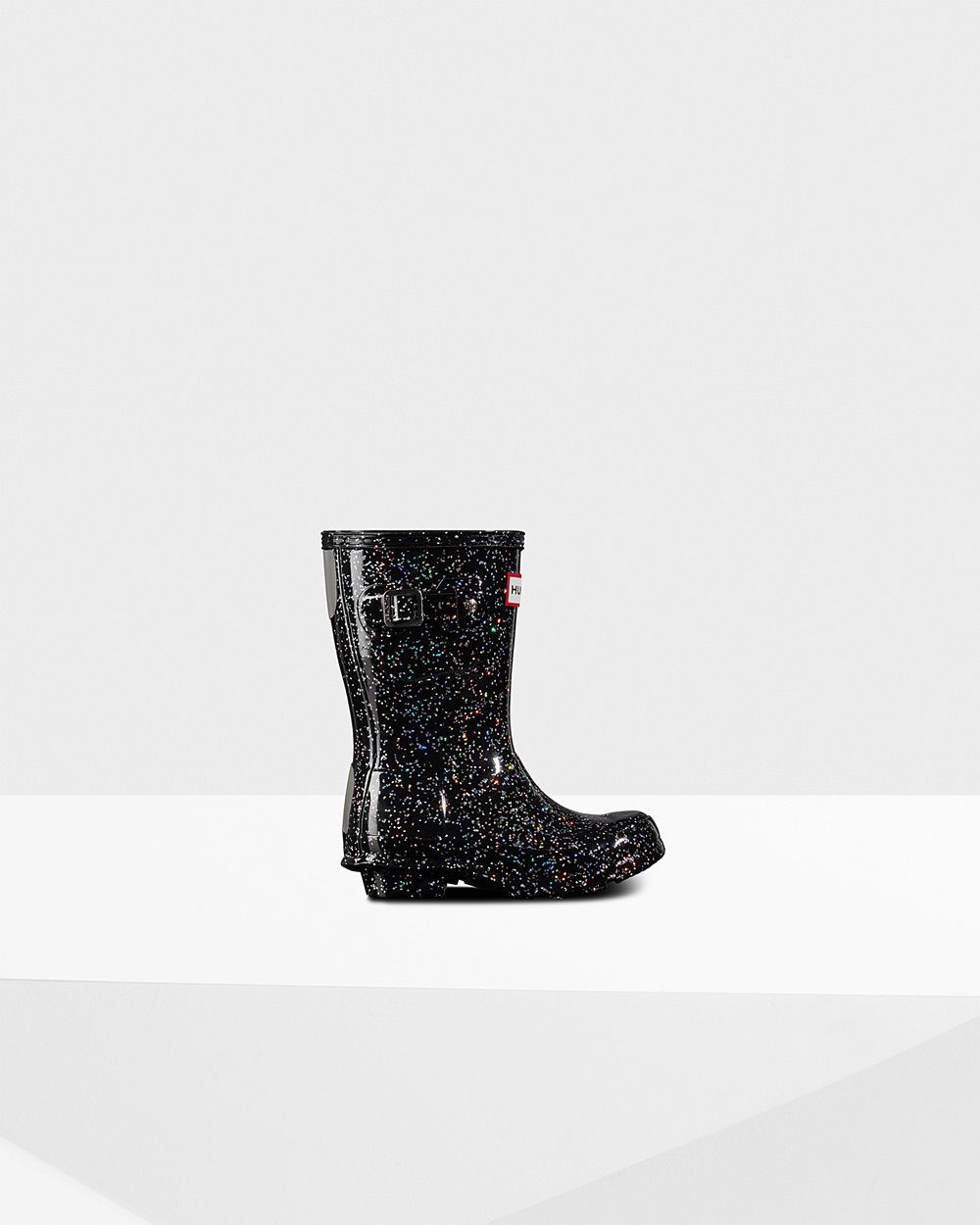 Hunter Niños Original Little Giant Glitter - Botas de Lluvia Negras - 793-HSVPZM